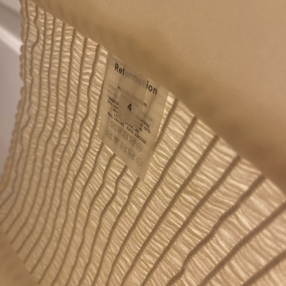 Reformation Cream Ruffled Blouse - Picture 3 of 4